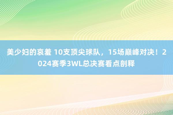美少妇的哀羞 10支顶尖球队，15场巅峰对决！2024赛季3WL总决赛看点剖释