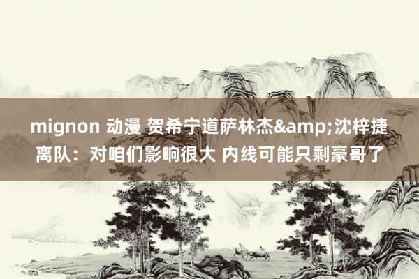 mignon 动漫 贺希宁道萨林杰&沈梓捷离队：对咱们影响很大 内线可能只剩豪哥了