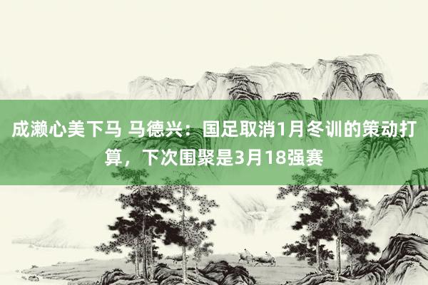 成濑心美下马 马德兴：国足取消1月冬训的策动打算，下次围聚是3月18强赛